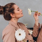 Серьги металл «Богиня» шары, цвет золото - Фото 3