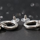 Серьги металл «Богиня» кольца, цвет серебро - Фото 3