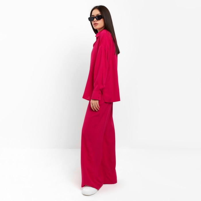 Костюм женский (рубашка и брюки) MIST р. 46, розовый 50406