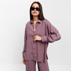 Костюм женский (рубашка и брюки) MIST р. 48, лиловый - Фото 5