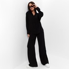 Костюм женский (рубашка, брюки) MIST, размер 46, чёрный 6949053