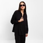 Костюм женский (рубашка и брюки) MIST р. 48, черный - фото 24496969