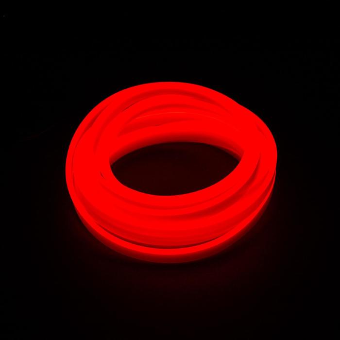 Неоновая нить для подсветки салона, красная, 3 м - Фото 1