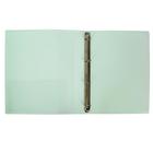 Папка на 4 кольцах А4, Calligrata, 25 мм, 700 мкм, внутренний карман, карман на корешок, салатовая - Фото 2