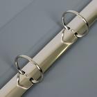 Папка на 4 кольцах А4, Calligrata, 40 мм, 700 мкм, внутренний карман, карман на корешок, серая - Фото 3