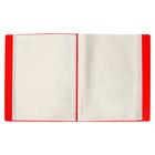 Папка с 100 вкладышами А4, 700 мкм, Calligrata, карман на корешке, красная - Фото 2