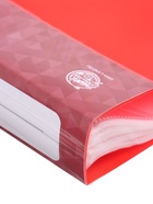 Папка с 100 вкладышами А4, 700 мкм, Calligrata, карман на корешке, красная 6580864