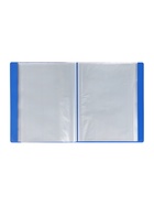 Папка с 100 вкладышами А4, 700 мкм, Calligrata, карман на корешке, синяя - Фото 3