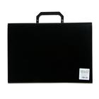 Папка-портфель А4 Calligrata, 6 отделений, 700 мкм, до 300 листов, чёрная - Фото 3