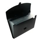 Папка-портфель А4 Calligrata, 6 отделений, 700 мкм, до 300 листов, чёрная - Фото 5