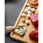 Набор для подачи сыра «Маасдам», 4 ножа, соусник, бамбук - фото 4329354