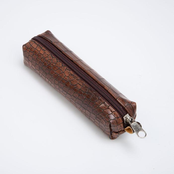 Ключница, длина 14 см, отдел на молнии, цвет коричневый - Фото 1