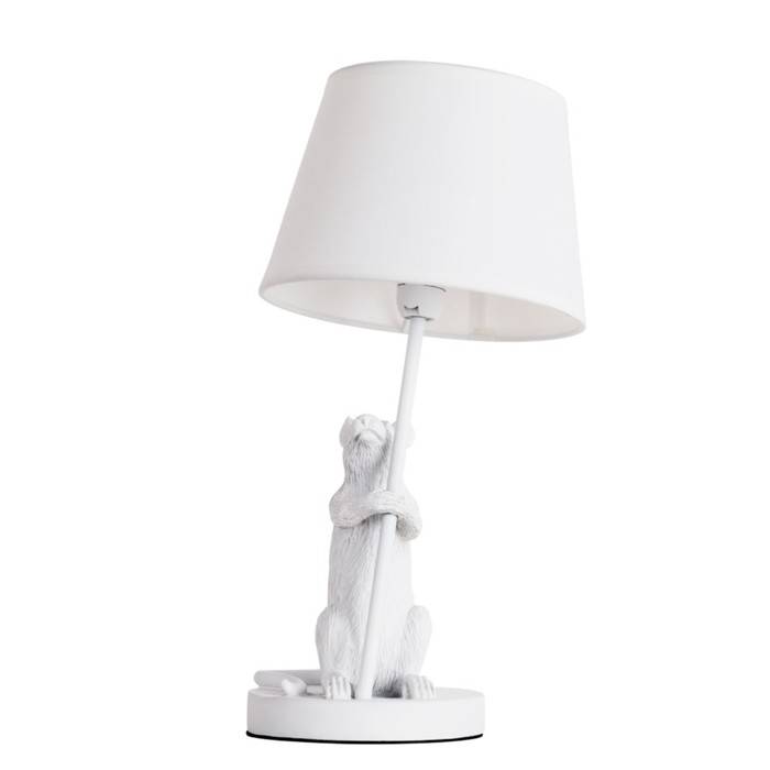 Настольная лампа GUSTAV, 1x40Вт E14, цвет белый - Фото 1