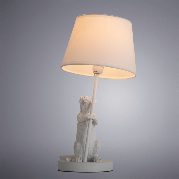 Настольная лампа GUSTAV, 1x40Вт E14, цвет белый - фото 1908728035