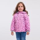 Куртка для девочки, цвет розовый/ласточки, рост 80-86 см - фото 10876005