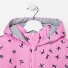 Куртка для девочки, цвет розовый/ласточки, рост 110-116 см - Фото 3
