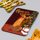 Магнит на холодильник «Новогодний: Время чудес», винил, 6?7 см (комплект 10 шт) - фото 26157889