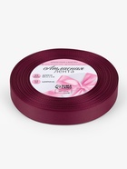 Лента репсовая, 15 мм, 23±1 м, бордовая №80 - Фото 4