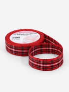 Лента новогодняя, декоративная «Крупная клетка», 25 мм, 9±0.5 м, красная - Фото 2