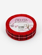 Лента новогодняя, декоративная «Крупная клетка», 25 мм, 9±0.5 м, красная - Фото 4