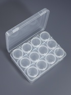 Органайзер для хранения мелочей, 12 баночек, 18.5×14×5 см, прозрачный - Фото 4