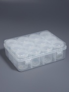 Органайзер для хранения мелочей, 12 баночек, 18.5×14×5 см, прозрачный - Фото 5