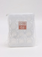 Органайзер для хранения мелочей QF, 12 баночек, 18.5×14×5 см, прозрачный - Фото 6