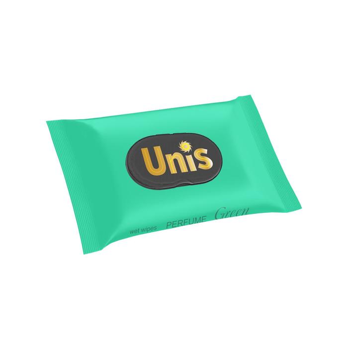 Влажные салфетки UNIS Green антибактериальные,с клапаном, 24 шт. - Фото 1