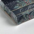 Коробка для кондитерских изделий с PVC крышкой «Снежок», 10.5 х 21 х 3 см, Новый год - Фото 3