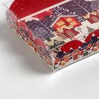 Коробка для кондитерских изделий с PVC крышкой «Карусель», 10.5 х 21 х 3 см, Новый год - Фото 3