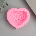 Молд силикон "Сердце из роз" 3х7,3х6,7 см - фото 306294430