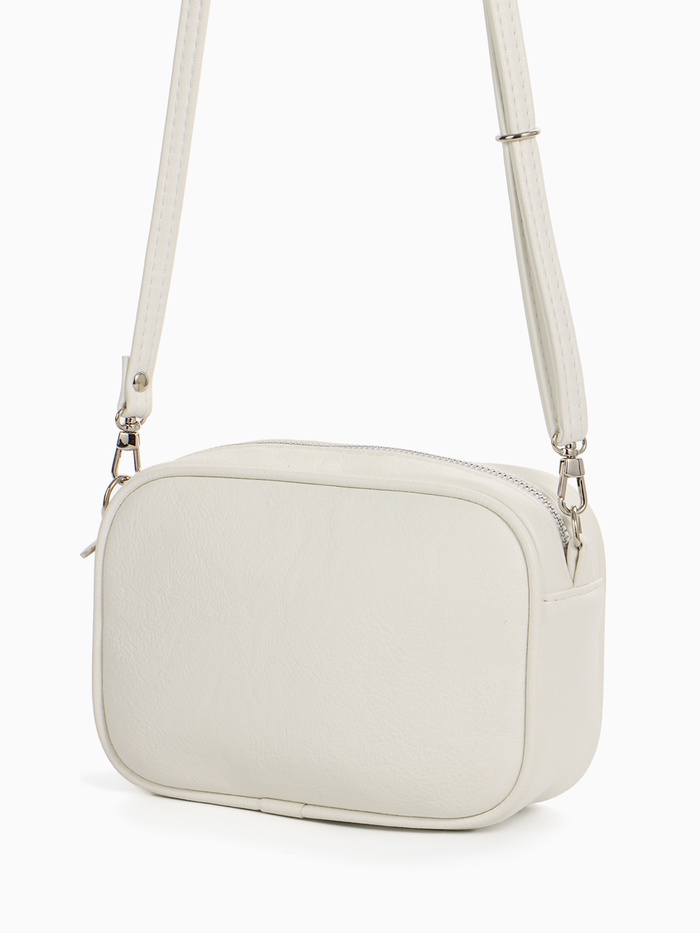 Сумка женская кросс-боди TEXTURA на молнии, 19×7×15 см, белая - Фото 1