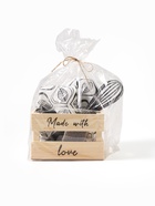 Набор подарочный «Этель» Made with love: полотенце, варежка-прихватка, кухонная лопатка, венчик, губка - Фото 3