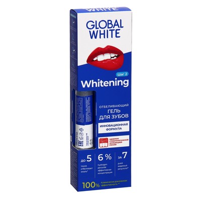 Карандаш отбеливающий для зубов Global White, 5 мл