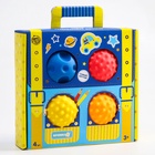 Развивающие тактильные мячики Крошка Я «Чемоданчик», с пищалкой, в наборе 4 шт. - Фото 6