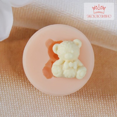 Силиконовый молд, форма для заливки «Мишка», 1.5×1.7 см, МИКС