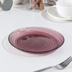 Тарелка десертная стеклянная «Идиллия», d=19 см, цвет лиловый - Фото 6