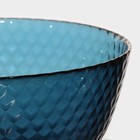 Салатник стеклянный «Идиллия», 2,35 л, d=23 см, цвет лондон топаз - фото 4654086