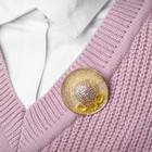 Брошь «Шляпка» отпуск, цвет радужно-жёлтый в золоте - Фото 3