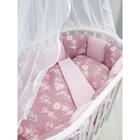 Комплект в кроватку 3 предмета baby boom, принт нежный танец, цвет розовый - Фото 6