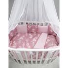 Комплект в кроватку 3 предмета baby boom, принт нежный танец, цвет розовый - Фото 7