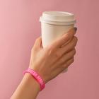 Силиконовый браслет «Всегда права» женский, цвет розовый, 18 см - фото 9356148