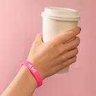 Силиконовый браслет «Ой всё» женский, цвет розовый, 20 см - Фото 2
