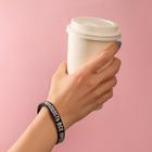 Силиконовый браслет «Молодость всё простит» стандарт, цвет чёрный, 20 см - Фото 4