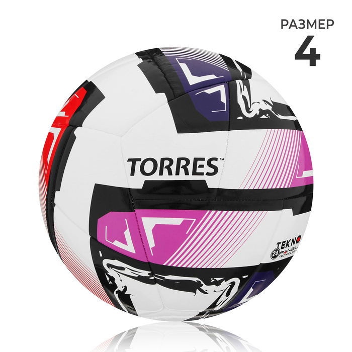 Мяч футзальный TORRES Futsal Resist, PU, полугибридная сшивка, 24 панели, р. 4 - Фото 1
