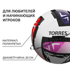 Мяч футзальный TORRES Futsal Resist, PU, полугибридная сшивка, 24 панели, р. 4 - Фото 2