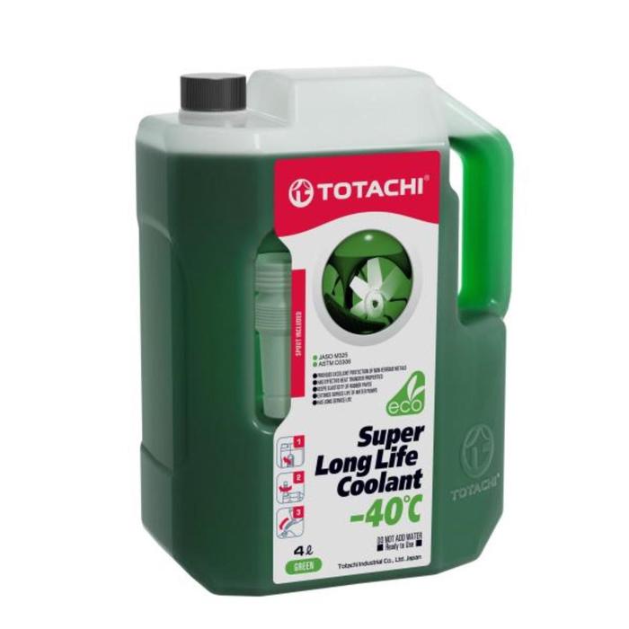 Антифриз Totachi SUPER LLC -40 C, зелёный, 4 л - Фото 1