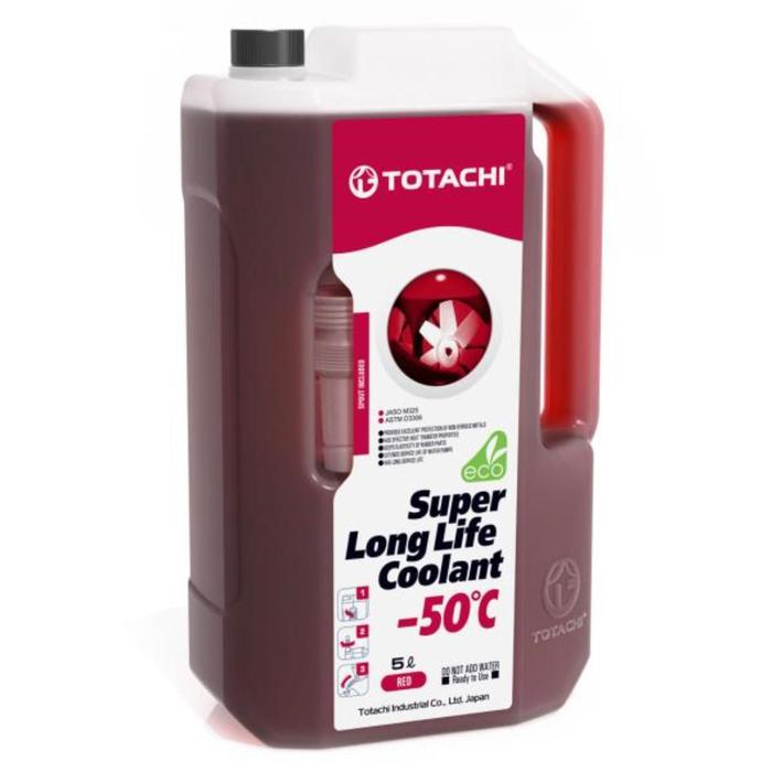 Антифриз Totachi SUPER LLC -50 C, красный, 5 л - Фото 1