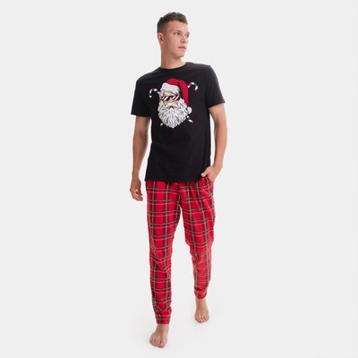 Пижама мужская (футболка, брюки) KAFTAN «Дед Мороз», размер 50