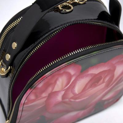 Сумка детская на молниях, регулируемый ремень, цвет чёрный